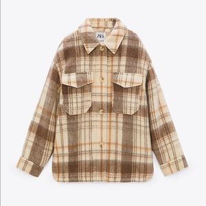 Zara Brown Plaid Shacket